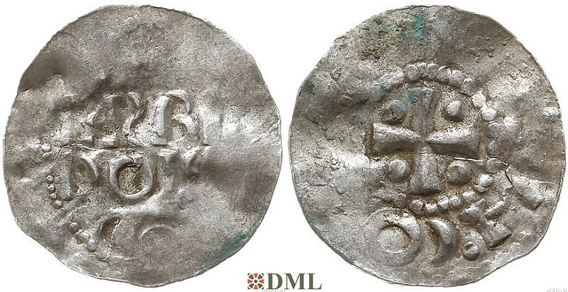 Денарий, Германия, Нижняя Лотарингия, Gf. Wichmann III (994-1016), unknown mints, Ilisch 2000, 20.2