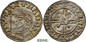 Денарий, Англия, Harthaknut (1035-1042), м.д. Gloucester, монетарий Æleric, North 811