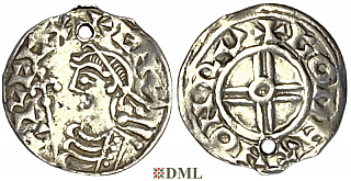 Денарий, Англия, Cnut (1016-1035), м.д. Romney, монетарий Godman, North 790