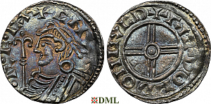 Денарий, Англия, Cnut  (1016-1035), м.д. Guildford, монетарий Alfwold, North 790