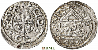 Денарий, Германия, Бавария, Otto I (973-982), м.д. Regensburg, монетарий ECCIO, Hahn 1976, 17c2