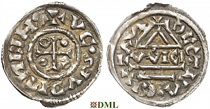 Денарий, Германия, Бавария, Heinrich IV (995-1002), м.д. Regensburg, монетарий WICI, Hahn 1976, 25e1