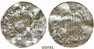 Денарий, Германия, Швабия, Heinrich II (1002-1024), м.д. Esslingen, Dbg. 951