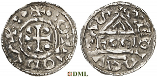 Денарий, Германия, Бавария, Otto I (973-982), м.д. Regensburg, монетарий ECCIO, Hahn 1976, 17c1