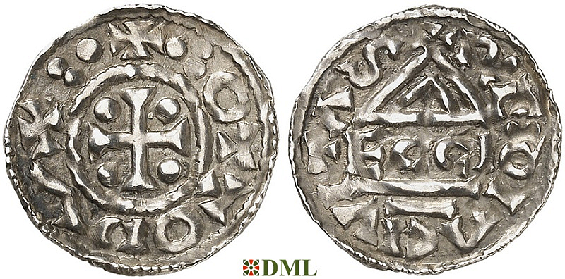 Денарий, Германия, Бавария, Otto I (973-982), м.д. Regensburg, монетарий ECCIO, Hahn 1976, 17c1