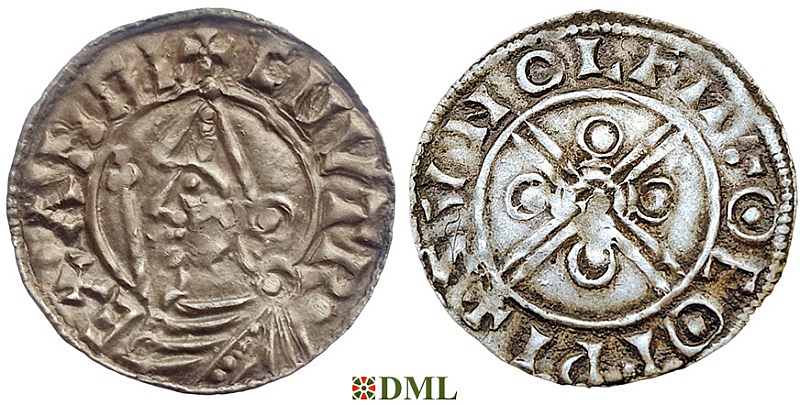 Денарий, Англия, Cnut (1016-1035), м.д. York, монетарий Sunnulfr, North 787