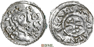 Денарий, Германия, Бавария, Heinrich III (1039-1056), м.д. Regensburg, Hahn 1976, 43A.1