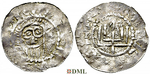 Денарий, Германия, Нижняя Лотарингия, Bernhard II (1011-1059), м.д. Jever, Dbg. 591