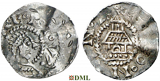 Денарий, Германия, Нижняя Лотарингия, Albert III (1063-1102), м.д. Dinant, Ilisch 2014, 30.16