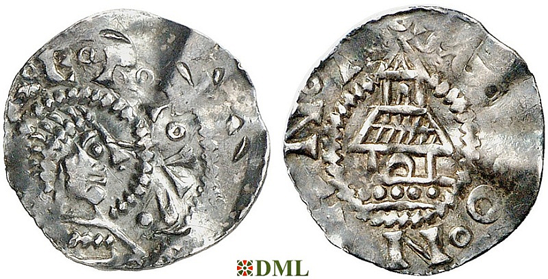 Денарий, Германия, Нижняя Лотарингия, Albert III (1063-1102), м.д. Dinant, Ilisch 2014, 30.16