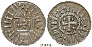 Денарий, Германия, Саксония, Anonymous bishop, Sachesnpfennig, Kilger 2000, KN 1