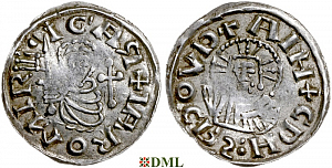 Денарий, Чехия, Богемия, Jaromir (1003-1034), м.д. Prague, Šmerda 1996, 113c