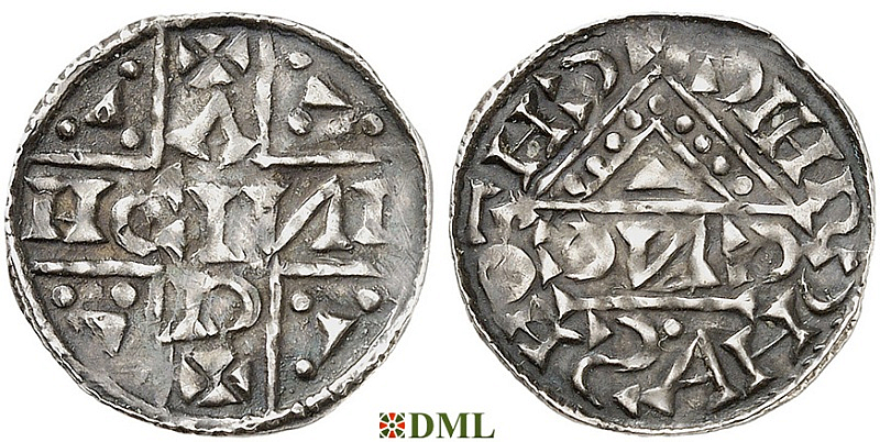 Денарий, Германия, Бавария, Heinrich V (1018-1023), м.д. Salzburg, монетарий CИC, Hahn 1976, 99c3
