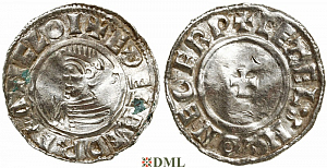 Денарий, Англия, Æthelred II (978-1016), м.д. York, монетарий Cetel, North 777