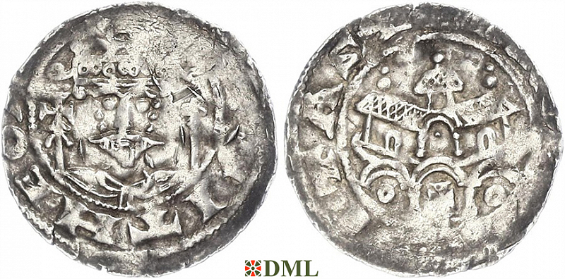 Денарий, Германия, Саксония, Dietrich II (1056-1085), м.д. Gittelde, Dbg. -