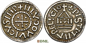 Денье, Каролинги, Louis le Pieux (814-840), Unknown mints, Depeyrot 1179