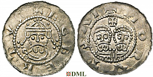 Денарий, Германия, Нижняя Лотарингия, Egbert II (1068-1090), м.д. Stavoren, Ilisch 2000, 22.2