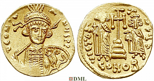 Солид, Византия,  Constantine IV, Heraclius and Tiberius (654-685), м.д. Constantinople