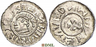Денарий, Германия, Саксония, Bernhard I (973-1011), м.д. Luneburg, Dbg. 585
