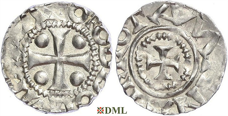 Денарий, Германия, Саксония, Otto III (983-1002), м.д. Dortmund, Dbg. 744