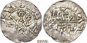 Денарий, Германия, Нижняя Лотарингия, Gf. Floris I (1049-1061), м.д. Leiden, Ilisch 2000 12.6