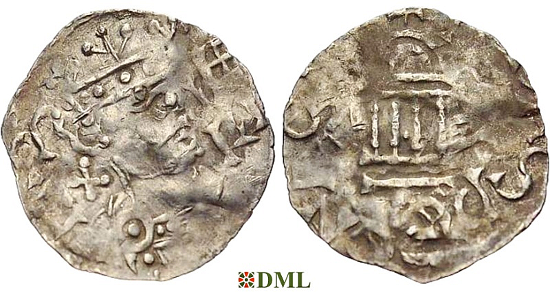Денарий, Германия, Бавария, Heinrich III (1039-1056), м.д. Regensburg, Hahn 1976, 44