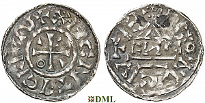 Денарий, Германия, Бавария, Heinrich II (1002-1024), м.д. Regensburg, монетарий ENCO, Hahn 1976, 27d9