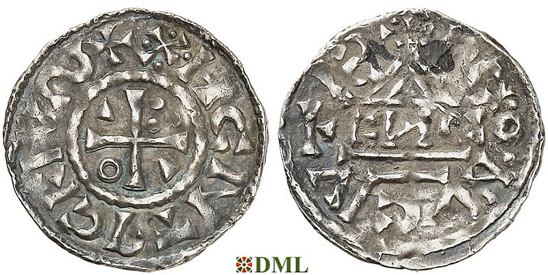 Денарий, Германия, Бавария, Heinrich II (1002-1024), м.д. Regensburg, монетарий ENCO, Hahn 1976, 27d9