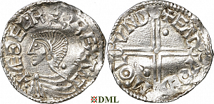 Денарий, Англия, Æthelred II (978-1016), м.д. London, монетарий Eadpold, North 774