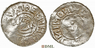 Денарий, Германия, Саксония, Bernhard I (973-1011), м.д. Luneburg, Dbg. 585
