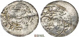 Денарий, Германия, Саксония, K. Heinrich IV (1084-1106), м.д. Goslar, Dbg. 680