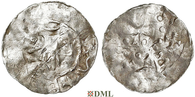 Денарий, Германия, Саксония, Hg. Bernard I (973-1011), м.д. Luneburg, Dbg 590