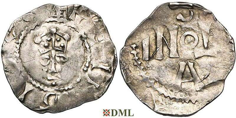 Денарий, Германия, Нижняя Лотарингия, Anonymous bishop, м.д. Tiel, Ilisch 2000, 5.8