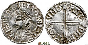 Денарий, Англия, Æthelred II (978-1016), м.д. London, монетарий Sibwine, North 774