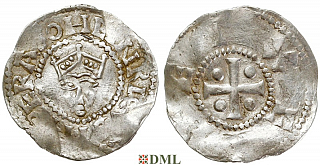 Денарий, Германия, Нижняя Лотарингия, Heinrich II (1002-1024), м.д. Tiel, Ilisch 2000, 3.3