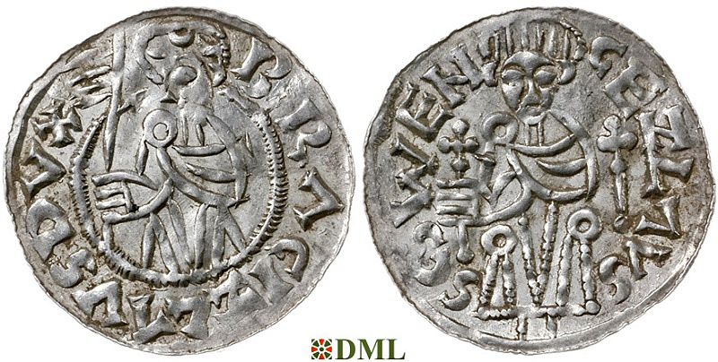 Денарий, Чехия, Богемия, Břetislav I (1034-1055), Šmerda 1996, 150