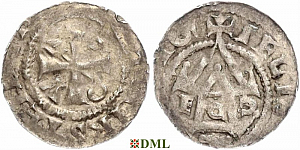 Денарий, Германия, Саксония, Anonymous bishop, м.д. Magdeburg, Dbg 1220