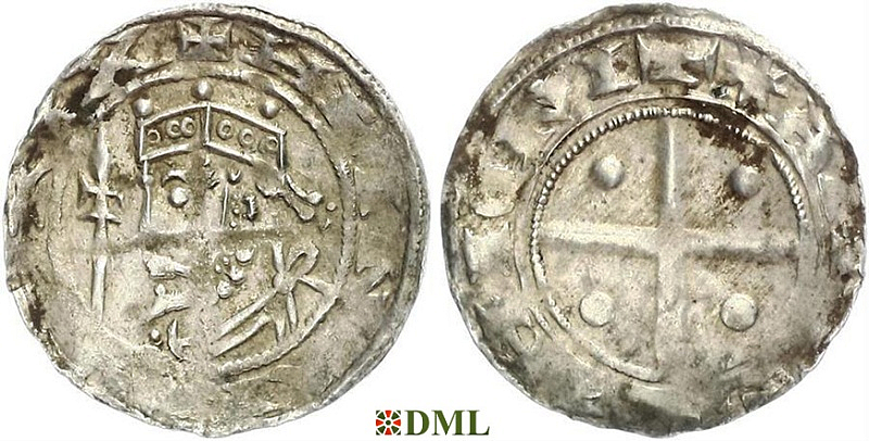 Денарий, Германия, Саксония, Heinrich IV (1056-1084), м.д. Dortmund, Dbg.