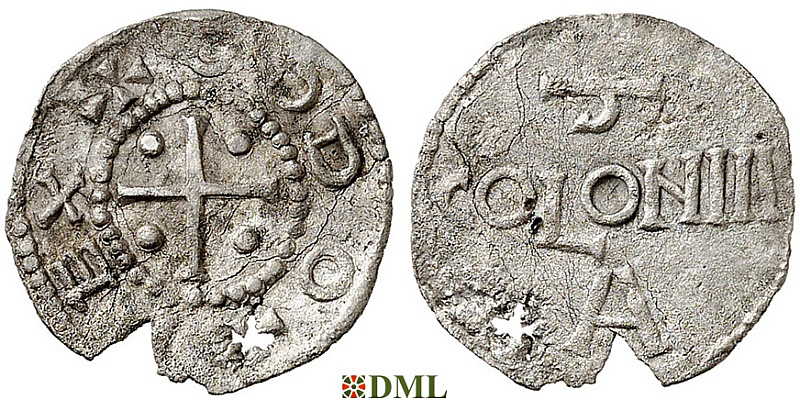 Обол, Германия, Нижняя Лотарингия, Otto III (983-1002), м.д. Koln, Dbg.
