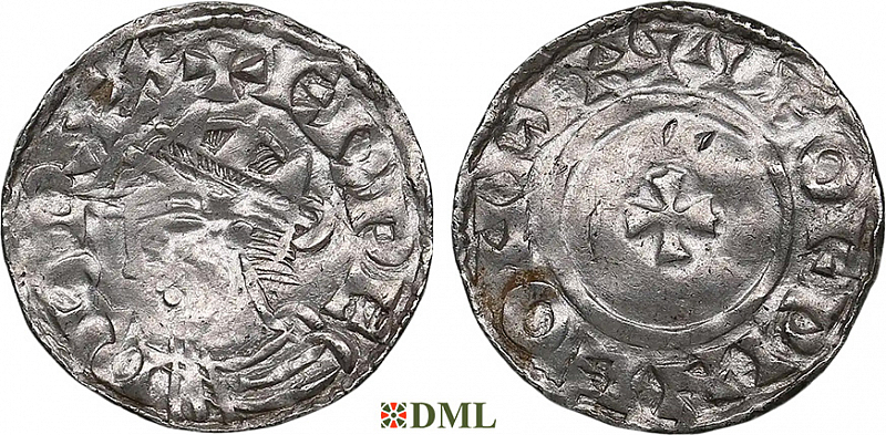Денарий Англия, Edward III (1042-1066), м.д. Lincoln, монетарий Leofwine, North 816
