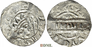 Денарий, Германия, Нижняя Лотарингия, Bruno III (1050-1057), м.д. Dokkum, Ilisch 2000, 21.19