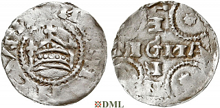 Денарий, Германия, Швабия, Heinrich II (1002-1024), м.д. Strassburg, Dbg. 915