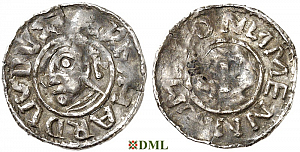 Денарий, Германия, Саксония, Bernhard I (973-1011), м.д. Luneburg, Dbg. 585
