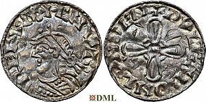Денарий, Англия, Cnut (1016-1035), м.д. London, монетарий Wulgar, North 797