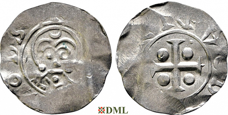 Денарий, Германия, Нижняя Лотарингия, Bernold (1046-1054), м.д. Deventer, Ilisch 2000, 1.13-1.15