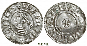 Денарий, Англия, Æthelred II (978-1016), м.д. London, монетарий Ælfric, North 777
