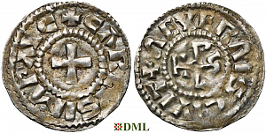 Денье, Каролинги, Charles le Chauve (840-877), м.д. Nevers, Depeyrot 701