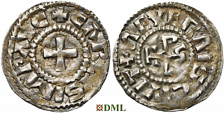 Денье, Каролинги, Charles le Chauve (840-877), м.д. Nevers, Depeyrot 701