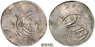 Денарий, Германия, Саксония, Azelin (1044-1054), м.д. Hildesheim, Dbg.