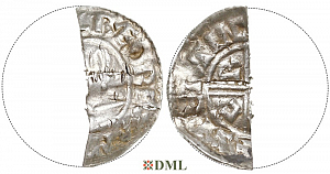 Денарий, Англия, Æthelred II (978-1016), м.д. Lincoln?, монетарий Swerting?, North 770